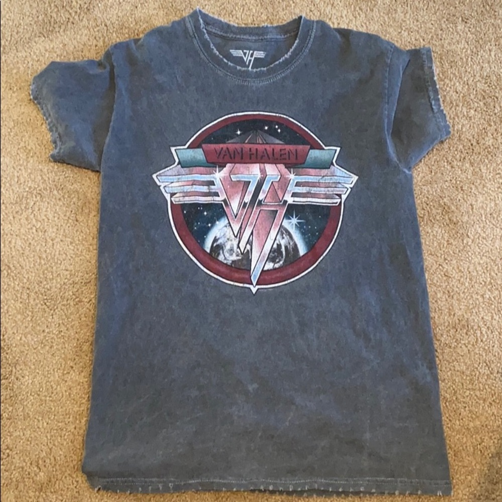 Van Halen band tee gray